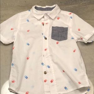 Cat & Jack Boys Short Sleeve Button Down 5T